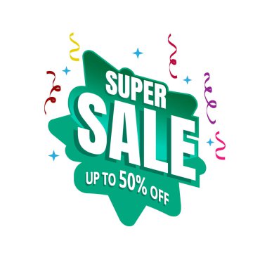 Satış banner şablon tasarımı, büyük satış kadar %80 indirim için özel. SUP