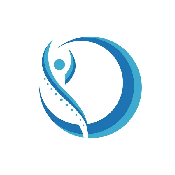 Ilustracja wektora projektu logo wellness. zielony liść opieki zdrowotnej — Wektor stockowy