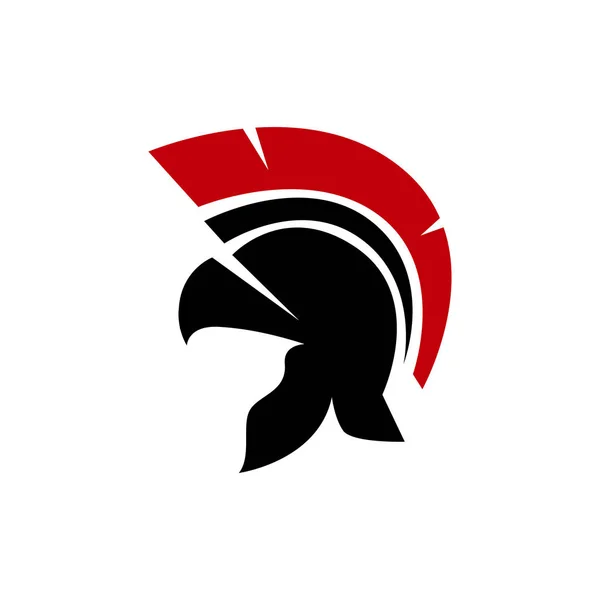 Spartanisches Logo-Design-Symbol. Kriegerhelm Ikone Vektor veranschaulichen — Stockvektor