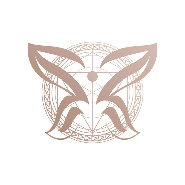 Абстрактные химические бабочки символ красоты Бабочка логотип — стоковый вектор