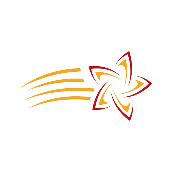 Soyut renkli kayan yıldız logo vektör simgesi. dekoratif ve