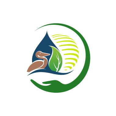 Çevresel sürdürülebilirlik logosu taşıyıcı illüstrasyonu. E işareti