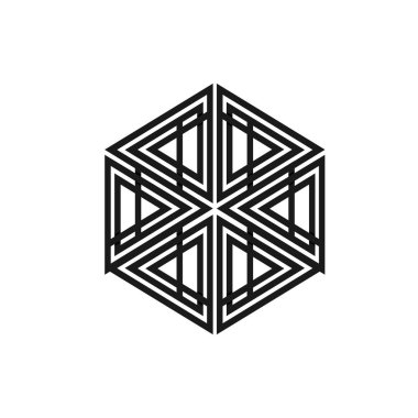 Geometrik altıgen logo vektörü. modern altıgen tasarım vect
