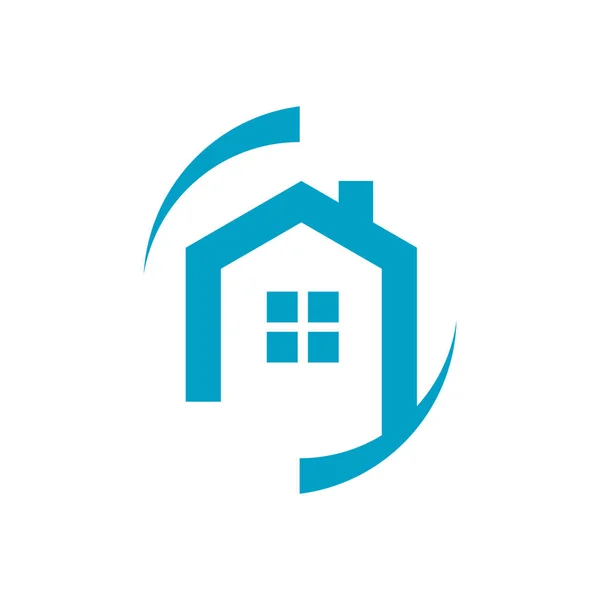 Home Protection Security Logo Design Vektor. Haus mit Schild t — Stockvektor