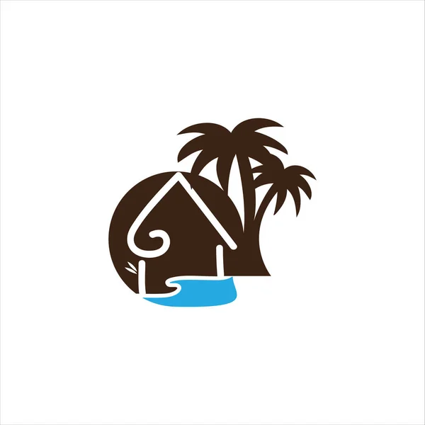 Palm House logo tasarım şablonu — Stok Vektör