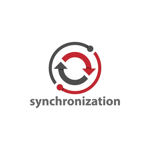Synkronisering webb element vektor design bild — Stock vektor