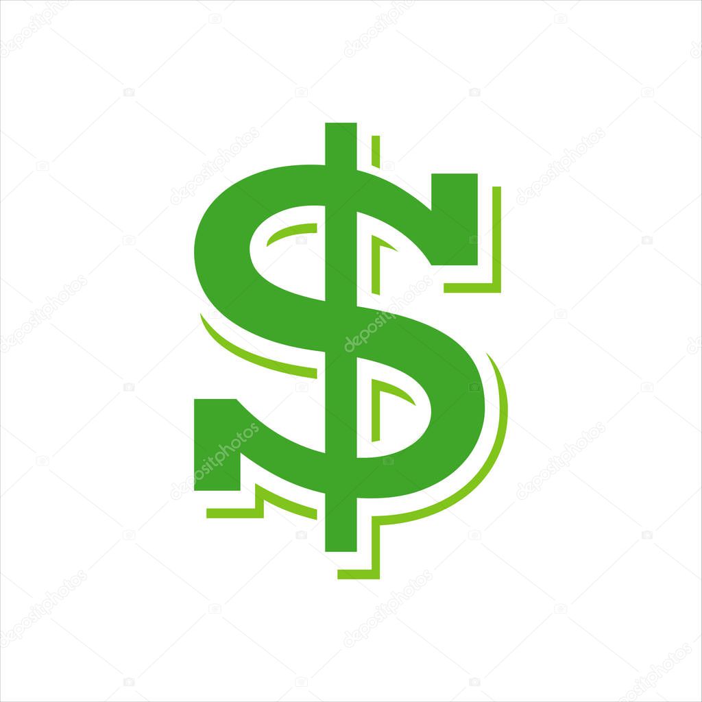 Quality modern graphic design US dollar sign logo icon vector illustrations