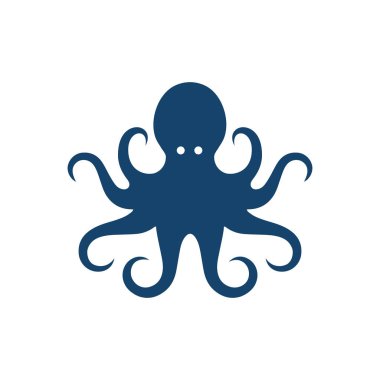 efsanevi hayvan kraken ahtapot logo tasarımı vektör çizimleri