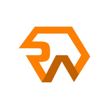 İlk Ra Harfi R A logo tasarım vektörü. yaratıcı ve modern gr