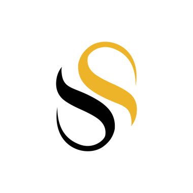 başlangıç Ss Harfi S logosu tasarım vektörü grafik konsepti