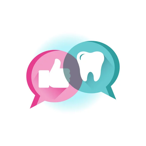 Boa revisão dental serviço vetor logotipo ícone no colo vibrante —  Vetores de Stock