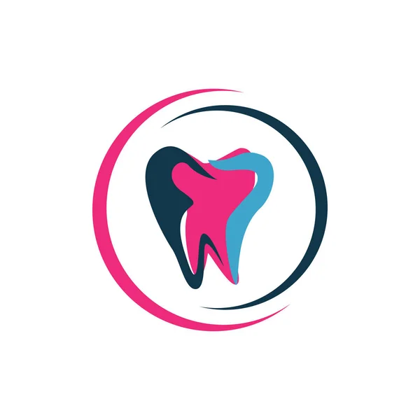 Estilo moderno com cor vibrante cuidado dental logotipo vetor illustra —  Vetores de Stock