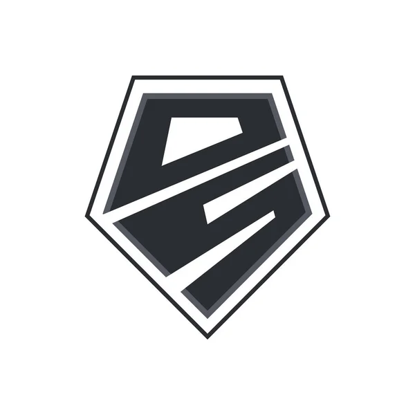 DS logotipo inicial SD carta gráfico conceito vetor ícone modelo — Vetor de Stock
