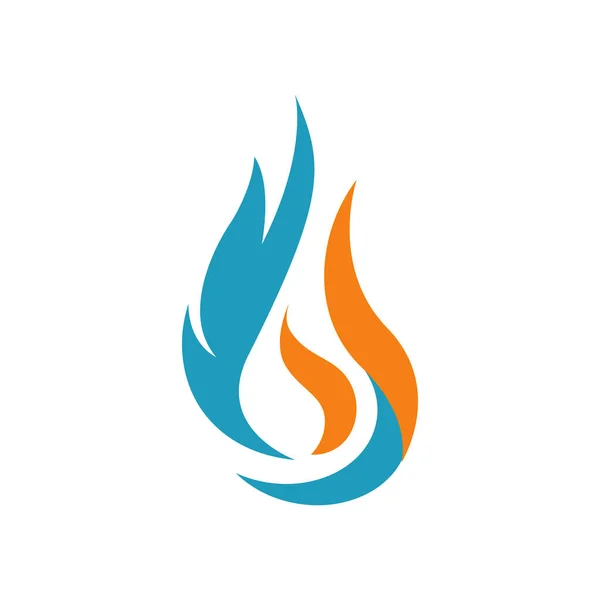 Heißes Feuer Flammen Logo Vektor Icons Illustrationen in weißem Backgro — Stockvektor