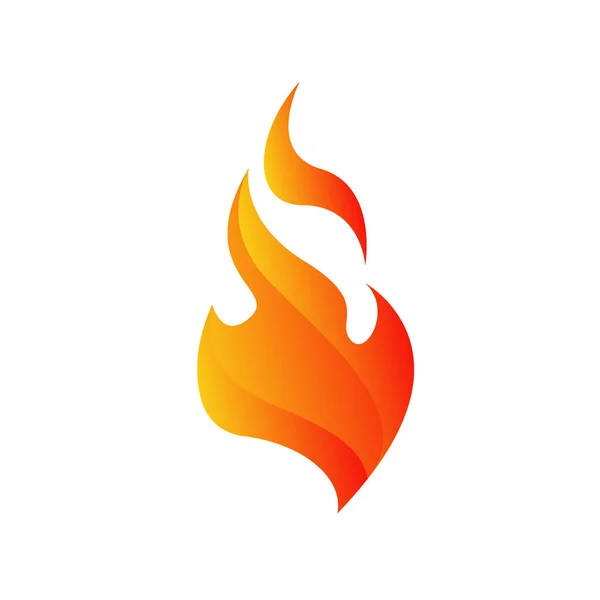 Heißes Feuer Flammen Logo Vektor Icons Illustrationen in weißem Backgro — Stockvektor