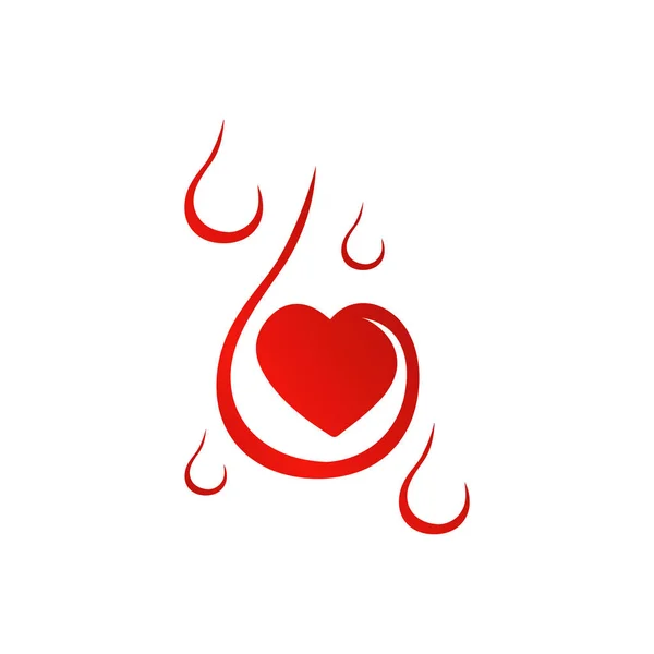 La lluvia de amor logotipo vector ilustración. nube y amor lluvia d — Archivo Imágenes Vectoriales