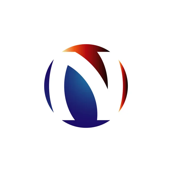 N початкова літера N дизайн логотипу на стильному квадратному векторі — стоковий вектор