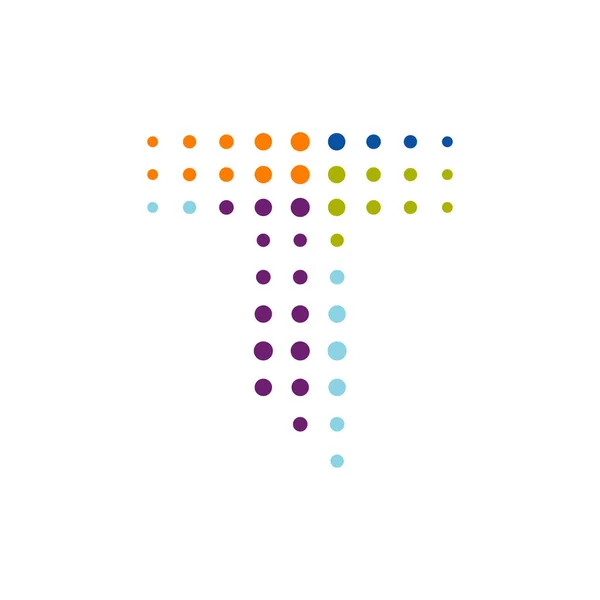 Креативний початковий вектор дизайну логотипу T Letter T. абстрактні крапки h — стоковий вектор