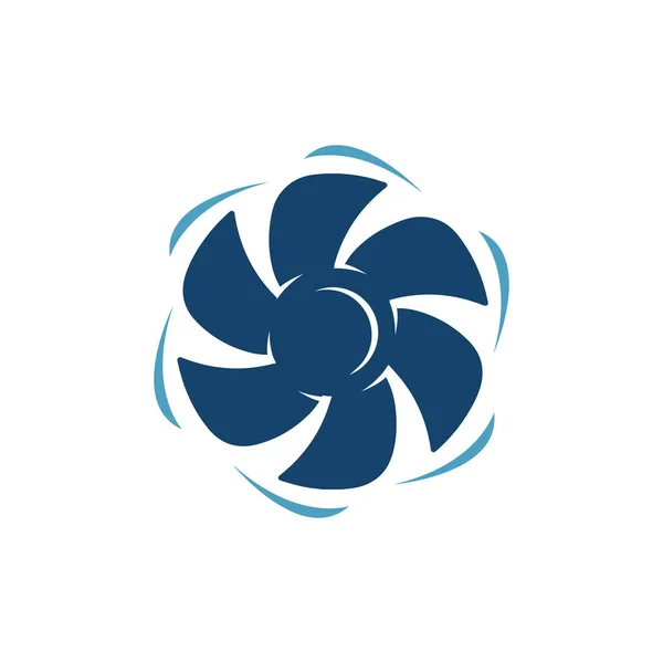 New abstract water wind turbine logo design vector illustrations — ストックベクタ