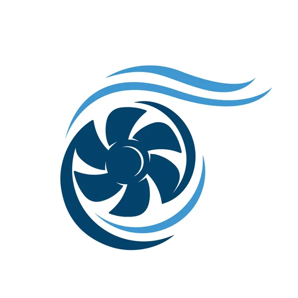 New abstract water wind turbine logo design vector illustrations — Stock Vector