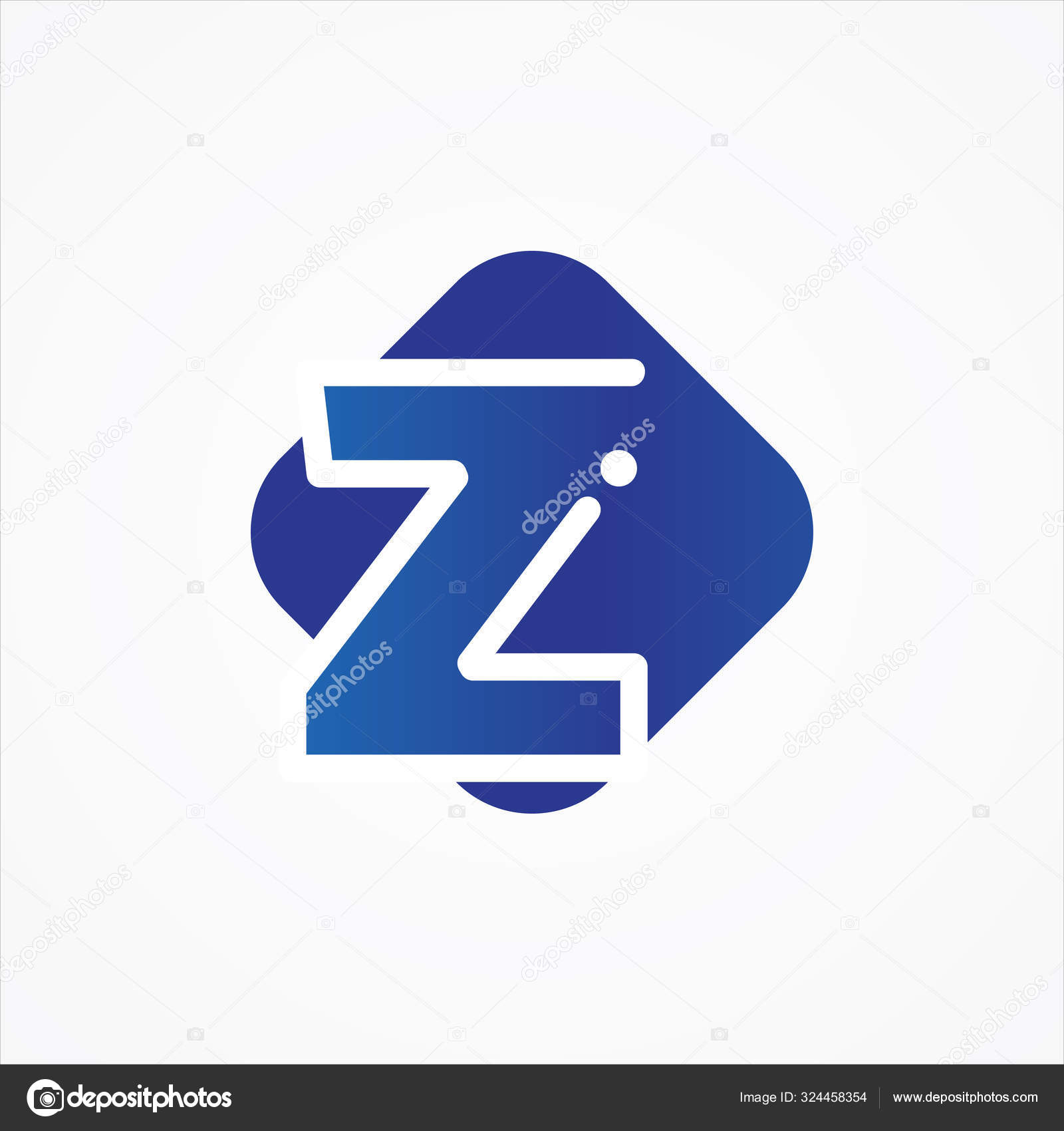 Векторная Квадратная Буква Z Дизайн Минималистский Векторное.