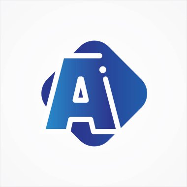 Vektör kare harfi Bir tasarım minimalisti