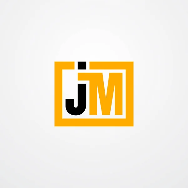 Vektör harfi Jm monogram sembol tasarımı minimalist