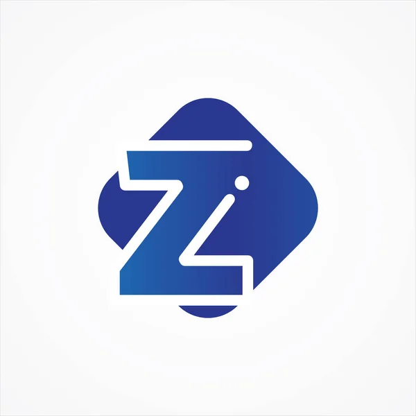 Vetor quadrado símbolo letra Z design minimalista —  Vetores de Stock
