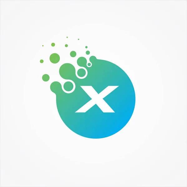 Vector pixel symbool letter X ontwerp minimalistisch — Stockvector