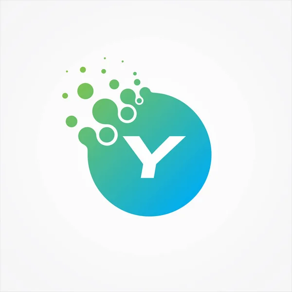 Vektor pixel szimbólum betű Y design minimalista — Stock Vector