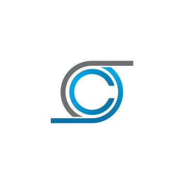 Mavi ve gri daire şeklinde ilk harf C