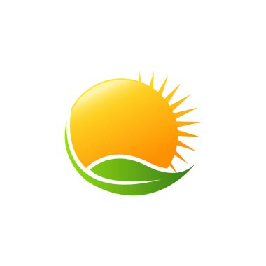 Yeşil Yapraklar Soyut Logo Tasarımı