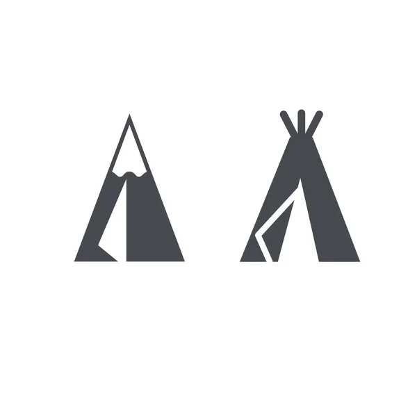 Teepee symbol Ren och modern stil design — Stock vektor