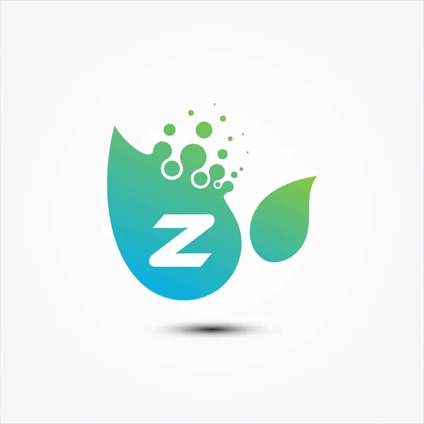 Дизайн листя Векторний дизайн з символом Z мінімалізм — стоковий вектор
