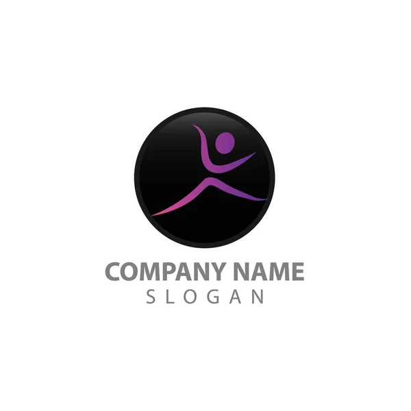 Creative people logo design vector template element — Stockový vektor