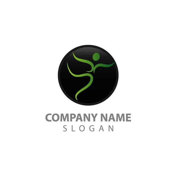 Creative people logo design vector template element — Stockový vektor
