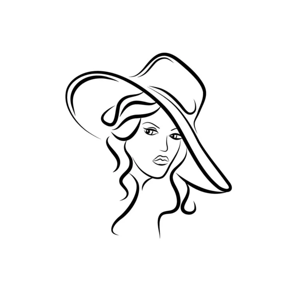 Vector symbols and logo designs idea with women portrait silhoue — Stock Vector