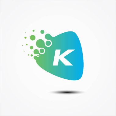 K harfi sembolü tasarımı minimalist üçgen vektör tasarımı