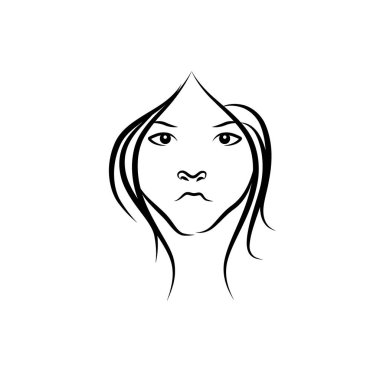 Kadın siluetiyle vektör sembolleri ve logo tasarımı fikri