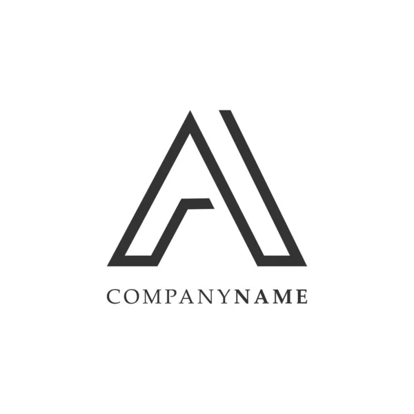 Simple Une lettre résumé esquisse logo design — Image vectorielle