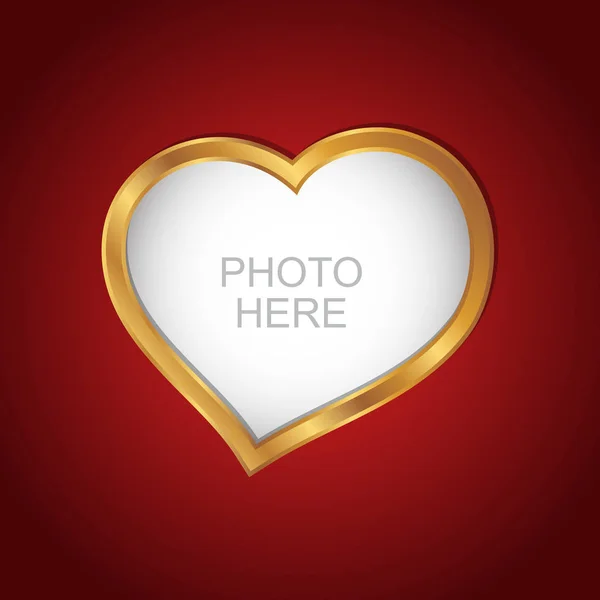 Marco de fotos de lujo corazón forma vector símbolo — Archivo Imágenes Vectoriales