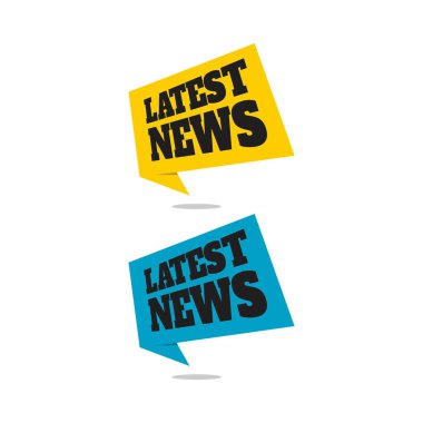 en son haber simgesi modern kare yuvarlak şekil logo tasarım vektörü 