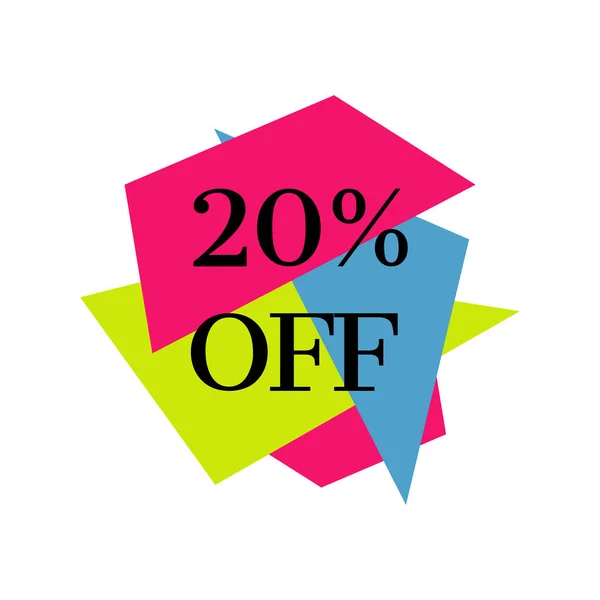 20% off Venda 20 por cento desconto Oferta de preço especial Marketing P —  Vetores de Stock