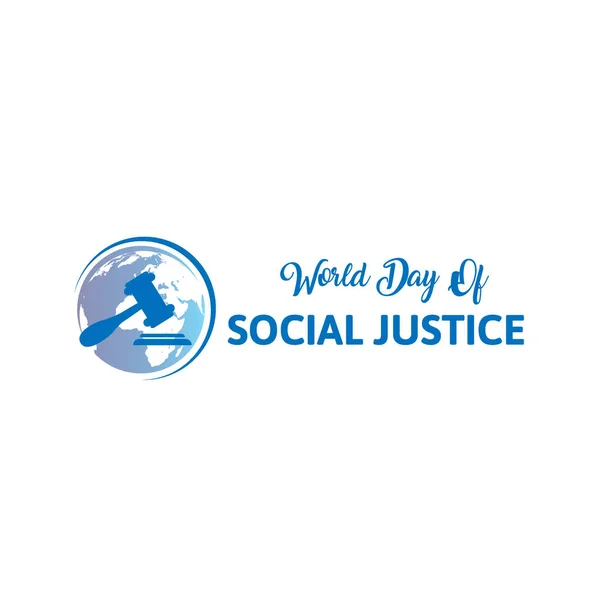 World Day of Social Justice on February 20 Background — Stock Vector