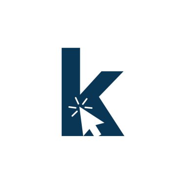 soyut K Harfi Logo Şablonu