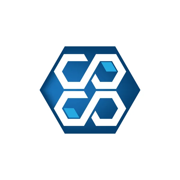 Templat Logo Huruf C abstrak - Stok Vektor