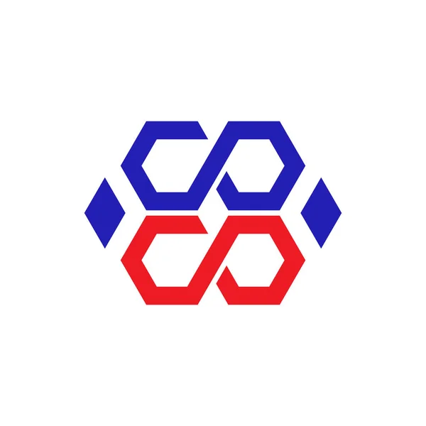 Abstrato C Carta Logo Template — Vetor de Stock