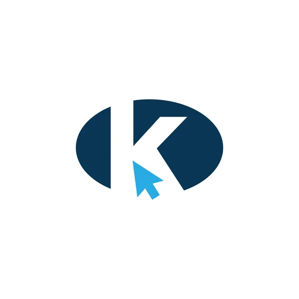 Soyut K Harfi Logo Şablonu — Stok Vektör