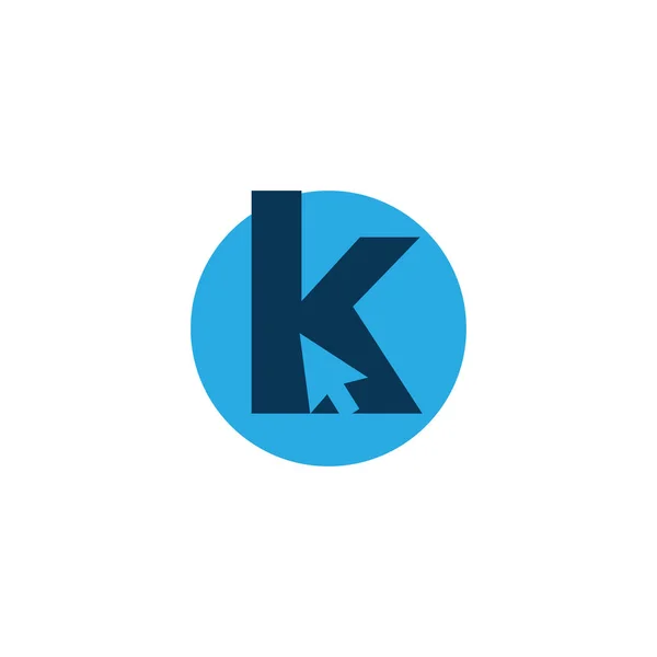 Soyut K Harfi Logo Şablonu — Stok Vektör