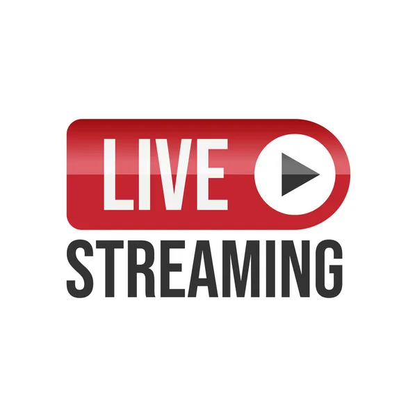 Live stream tv-logo icoon vector — Stockvector